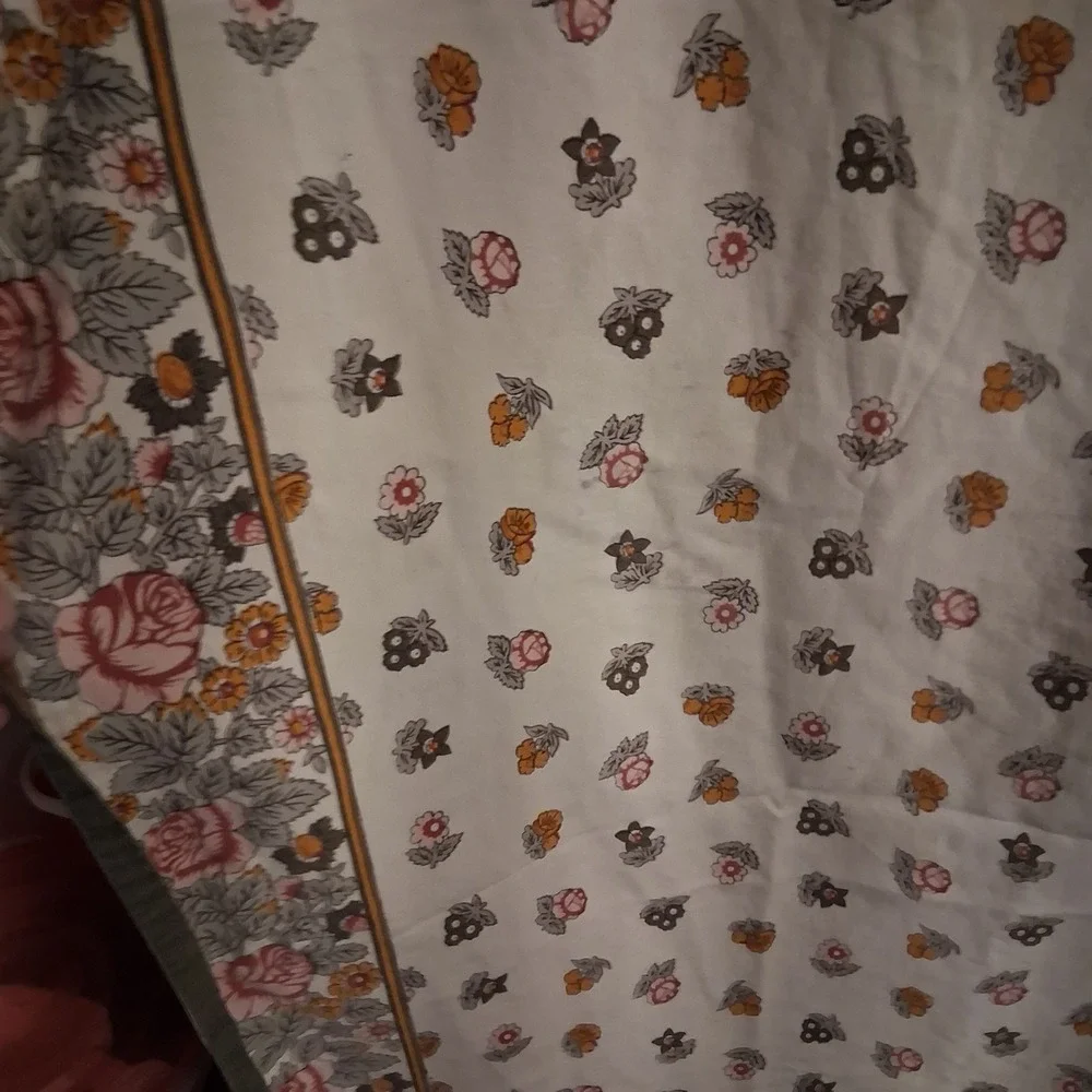 Vintage‎ Williams Sonoma Tablecloth Botanical Green 100% Cotton GVC Earth Tones
